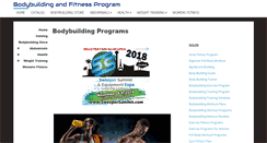 Desktop Screenshot of bodybuildingfitnessprogram.com