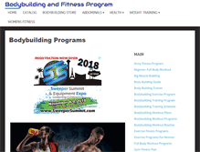 Tablet Screenshot of bodybuildingfitnessprogram.com